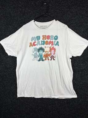 My Hero Academia Front Print Box lunch White 2XL Shirt Mens 100%Cotton